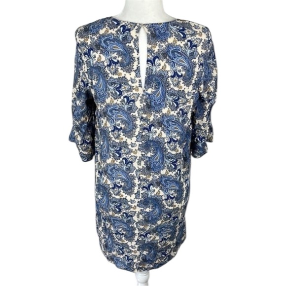 H&M Blue Multicolored Mini Dress Size 6 - Picture 4 of 8